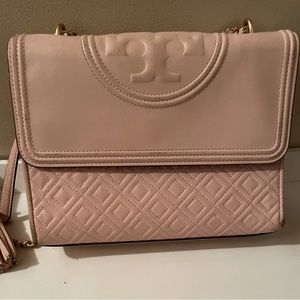 Tory Burch light pink Flemming Purse